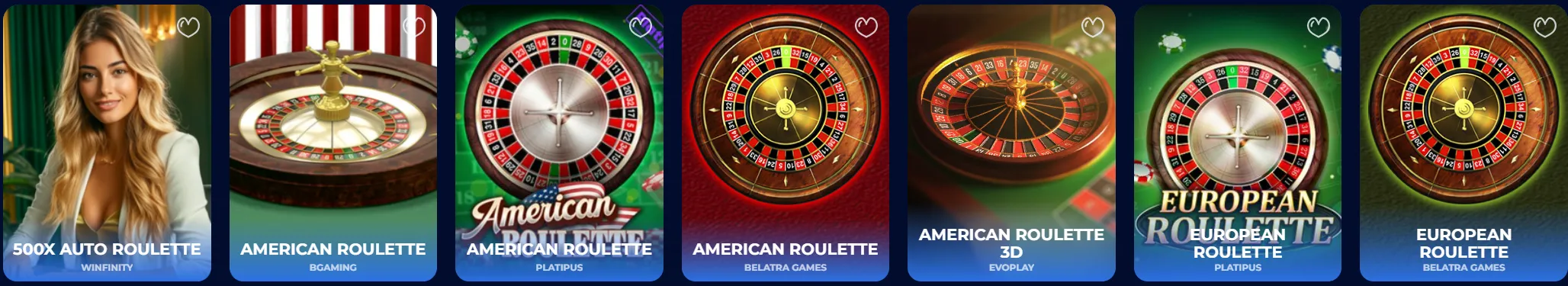 RoyalSpinia Live Casino roulette spellen zoals European Roulette en American Roulette